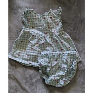 Carter's Child Of Mine Cherry Print Outfit Sz 12 Months